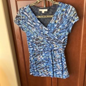 Cleo Short-sleeved Blue Top NWOT Size S